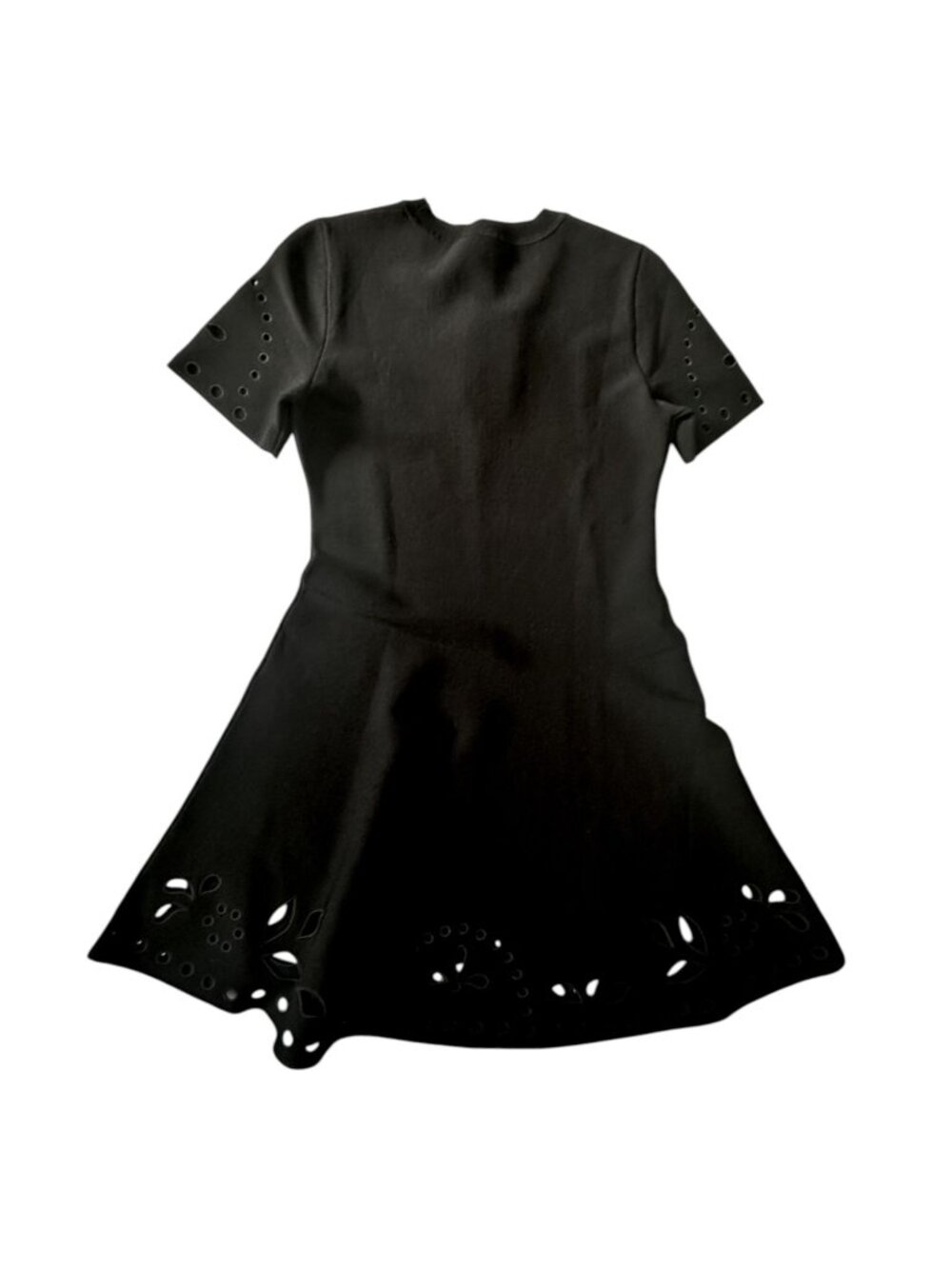 NWT Ulla Johnson Fania Short Sleeve Knit Dress Black Noir Size Large - Picture 9 of 14